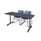 Kobe Rectangle Training Table, 66" W, 29" H, Laminate Top, Gray MKTRCT6624GY44BE - alternate 1